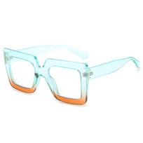 Vintage Oversized Anti-Blue-Ray Spectacles Colorful Clear Lens Ladies Optical Grade Spectacles Frames Square Female Eyeglasses for Women white