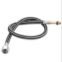 New G1/2'' Stainless Steel Nylon Braided Tube Pipe Hose Silicone Plumbing Thermoresistant Tap Basin Faucet Sink Kitchen Bathroom 60cm