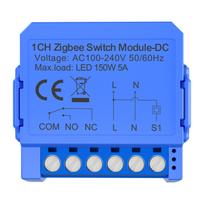 Avatto ZWSM16-DC-1 išmanusis 1 kanalo ZigBee jungiklio modulis su bevoltiniu nuolatinės srovės kontaktu