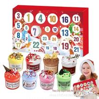 DIY Slime Clay Advent Calendar: Cake Bucket Christmas Set brown