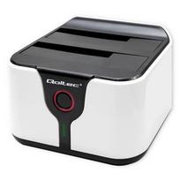 Doko stotelė 2.5 colio / 3.5 colio HDD ir SSD diskams - SATA III - USB 3.0 - su klonavimu neprisijungus - Qoltec 50309
