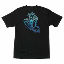 Santa Cruz THROWDOWN SCREAMING HAND Skateboard T Shirt BLACK L gray