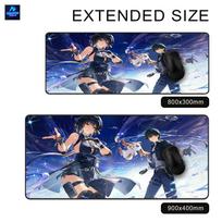 Wuthering Waves Anime Mouse Pad x mm Office Desk Mat Keyboard Rug Table Carpet Accessories Desk Accessories Large Dark 300X800X2MM gray