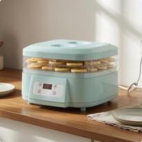 Digital Food Dehydration Timer Stackable Tray Dehydrator Transparent Trays Jerky Dryer 3 Layers 3 Layers gray