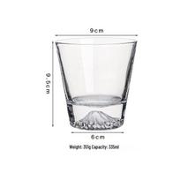 Japanese Mount Fuji Glass Cup: Snow-Capped Creative Tea, Milk, Whiskey, or Beer Cup 301-400ml white