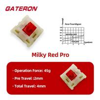 Gateron Milky Pro Switches Milky Yellow Pro Red Linear Pre Lubed Switch SMD RGB Mx Stem Switch for Mechanical Keyboard 5pin 10PCS yellow