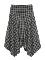 Vero Moda - Vmlucky Assymetric Skirt Wvn Ret - Iki kelių ir midi sijonai - Juoda
