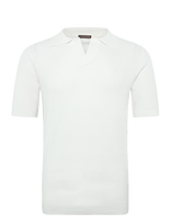 Oscar Jacobson - Patrick Poloshirt - Megzti polo marškinėliai trumpomis rankovėmis - Balta