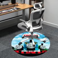 Thomas,Draugai Kėdės kilimėlis Apvalus kilimas Biuro kilimas, Skalbiamas mašinoje, Neslystantis, Tinka svetainėms, Miegamiesiems 80cm gray
