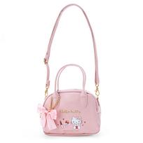 Sanrio Hello Kitty Mini Boston Bag with Shoulder 19cm Wide x 7cm Deep x Synthetic 547352 Strap, 14.5cm High, Leather,