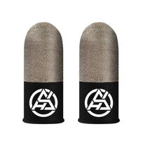 1/2 Pair Luminous Fingertips Sweat-Proof Game Finger Sleeve Non-slip Finger Cots Cover Breathable Fingertip Cover for PUBG Game gray