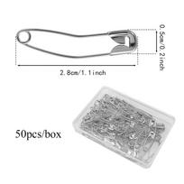 50pcs Curved Safety Pins Sewing Quilting Basting Pins Bent Safety Pins Accessories for Crafting Quilting Knitting Sewing gray