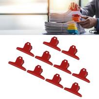10Pcs Purple/ Red Metal Binder Clip Large Size Large Binder Clips Durable Paper Clamps  Office Home raudona