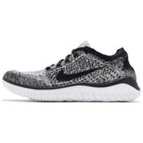 Nike Free RN Flyknit 2018 Balti Juodi Moteriški Sportbačiai 942839-101 35.5 black