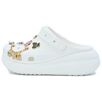 Crocs Crush Clog EVA Exquisite and Versatile Hole Shoes Unisex White 38-39 balta