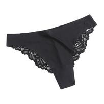 Nėriniuoti stringai moterims, seksuali G-stygutė, besiūliai T formos nugarėlės apatiniai, žemo liemens kelnaitės, patogios ledo šilko kelnaitės M tamsiai mėlyna spalva