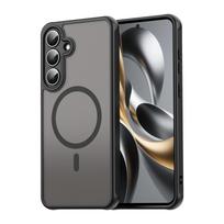 Samsung Galaxy A15 telefono dėklas, magnetinis smūgiams atsparus telefono dėklas, hibridinis buferio dangtelis Samsung Galaxy A15 telefonui juoda