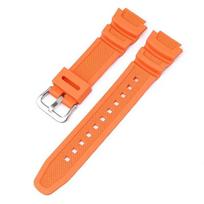 Rubber Strap for Casio AE-1200WH AQ-S810W MRW-200H Stainless Steel Buckle 18mm Replacement Band Casio AE-1000W Watch Accessories 18mm orange