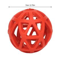 Flexible Rubber Hollow Dog Ball Teeth Grinding Puzzle Ball Durable Chew Toy  Puppy Teething Red Hollow Ball（S）