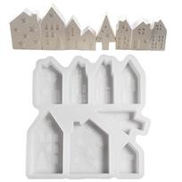 Convenient House Shape Silicone Mold Lovely Drawer House Ornament Crafting Mold For Home Decors And Creative Gift Making 1 white