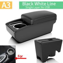 For MINI Cooper armrest box For Countryman R50 R52 R53 R56 R57 R58 R60 F55 F56 F57 F60 Car Armrest box Retrofit car accessories A3 Black white NOUSB