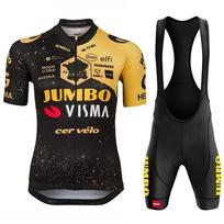 JUMBO Tour de France dviratininko marškinėlių rinkinys Vyrams Moterims Trumpomis Rankovėmis Kelio Dviratininko Apranga Kvėpuojanti Greitai Džiūstanti Small