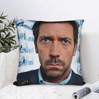 Dr House MD Pillowcases  Vintage Pillow Case For Sofa Car Home Decor Comfy Pillow Cover 40X40CM gray