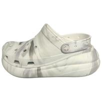Crocs crush pearlised marble clogs, comfortable and versatile, unisex in grey and white 37-38
