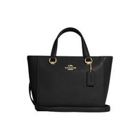 Coach Alice 21 Zipper Closure Multi-Functional Pocket Crossgrain Leather Handbag Women handbags Black CA224-IMBLK Basic Set (Bag+Dust Bag) black