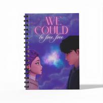 Durable New 4Pcs K-Pop Demon Hunter Witch Hunting Squad Surrounding Students A6 Coil Notebook Student Stationery blue