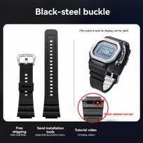 DW H5600 Rubber Strap For Casio 3516 DW-H5600 DW-H5600MB-1PR Silicone Watchband Men's bracelet Wristband accessorie 18mm For DW-H5600 black