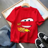 Hot Sale Car Pixar Lightning McQueen Print Cute Kids T-Shirts Girls Clothes Baby Boys Short Sleeve T Shirt Summer Children Tops 110
