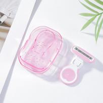 A 5-layer Blade Head Anti-scraping Manual Hair Removal Knife Specially Designed for Ladies, Featuring A Portable Design for Easy Use. rožinė/balta