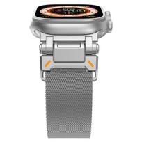 Titanium Color Milanese Strap for Apple Watch Series 10 9 8 7 SE 46mm 45mm 42mm 44mm Magnetic Loop Band for IWatch Ultra 2 49mm Series 10 46mm sidabras
