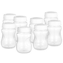 8 vnt. krūties pieno buteliukai su sandariu dangteliu, plačiu kakleliu, be BPA, 180 ml / 6,1 oz, krūties pieno surinkimo ir laikymo buteliukai namams, darbui, kelionėms