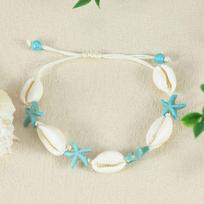 Bohemian Turtle Woven Bracelet Sea Series Shell Beaded Handstring Starfish Beaded Bracelet  Kids style C