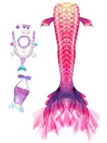 Mergaičių Undinėlės maudymosi kostiumas Vaikų Undinėlės uodega Undinėlės maudymosi kostiumų rinkinys Bikini rinkinys 2025 Naujas 110 pink