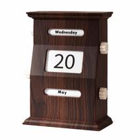Rotation Perpetual Desk Calendar Desk Date Display Block Calendar  School Stationery raudona