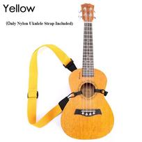 Kaklo dirželis su kabliu, ukulelės dirželis, gitaros priedai, muzikos instrumentų dirželiai, reguliuojamas diržas geltona