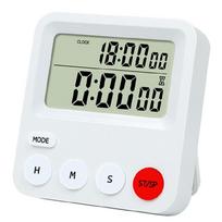 Digital Timer Alarm Clock LCD Display Timer Clock Countdown Timer Wall Mount Small Alarm Clock with Magnet Kitchen Timer 1 beige