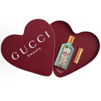 Gucci Qimeng Jasmine Small Gold Tube Lipstick Lipstick Makeup and Perfume Set 2026 520 Limited Gift Box EDP Floral Fragrance 50ml+3.5g