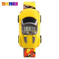 SKMEI 1241 Cute Children Digital Watch Stylish Rubber Band Creative Car Dial Cartoon Kids Hand Watch