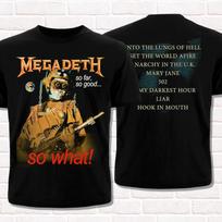 Megadeth  So Far, So Good... So What!  T-Shirt Unisex Cotton Short Sleeve High Street Streetwea XL black