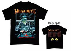 1990 Megadeth Rust in Peace Tour Black TShirt Double Side Tee Unisex T-Shirt M black