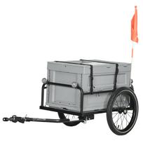 Dviračių priekaba su nuimama ir sulankstoma 65L daiktadėže, maksimali apkrova 40KG 120 x 60 x 58 cm