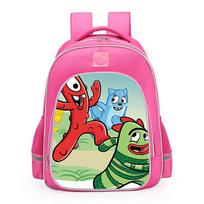 - 1-2-3 Grade Reflective School Bag Yo Gabba Gabba Land Collection reflective red - small pink