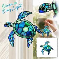 Acrylic Sea Turtle Hanging Pendant Decorative Ornament for Home Wall One Size