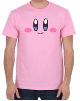 Nintendo Kirby LAIMINGAS VEIDAS Rožiniai marškinėliai Nauji su etiketėmis Licencijuoti ir oficialūs M pink