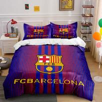 FC Barcelona Team Logo Bedding Duvet Cover Set Duvet Cover Pillowcases  (1*Duvet Cover 2*Pillowcases, without duvet insert) 135x200cm