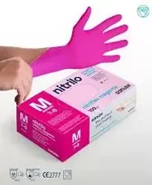 Santex Nitrilinės pirštinės NITRIFLEX MAGENTA , 100 vnt., 3,5 g - M